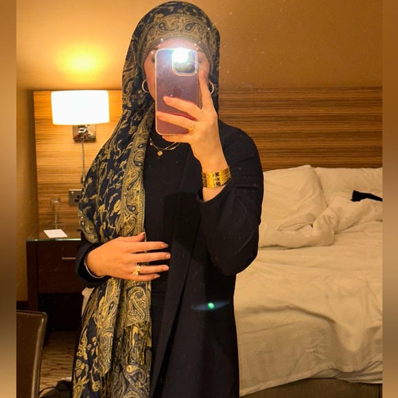 Veiled Collection Noora Textured Three Piece Abaya Set - Night Sky - RARE! 💙 - Picture 6 of 9